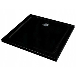 DRZWI PRYSZNICOWE Z BRODZIKIEM SH03B/ST06A CHROM/CZARNY 95-100/100x100 CM 8 MM