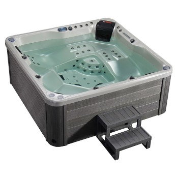 JACUZZI OGRODOWE WANNA SPA741 200x200 BIAŁA PERŁA OBUDOWA SZARA