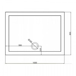 DRZWI PRYSZNICOWE Z BRODZIKIEM SH03B/ST03A CZARNE/BIAŁY 95-100/100x80 CM SH03B-BL+ST03A-WH