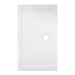 DRZWI PRYSZNICOWE Z BRODZIKIEM SH03B/ST03A CZARNE/BIAŁY 95-100/100x80 CM SH03B-BL+ST03A-WH
