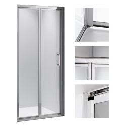 DRZWI PRYSZNICOWE SH09B CHROM 90 CM 6 MM SH09B-90