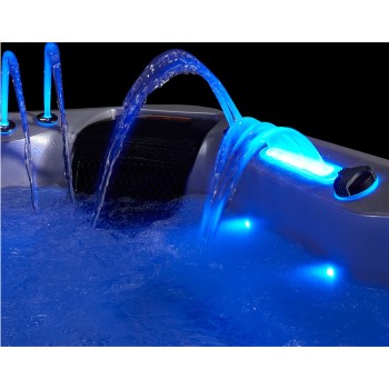 JACUZZI OGRODOWE WANNA SPA741 200x200 BIAŁA PERŁA OBUDOWA SZARA