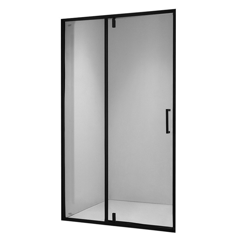 DRZWI PRYSZNICOWE UCHYLNE SH08E DO WNĘKI CZARNE 120 CM 6 MM SH08E-BL-120