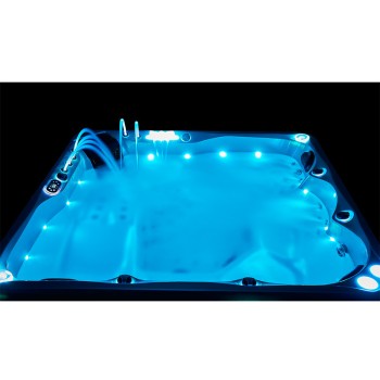 JACUZZI OGRODOWE WANNA SPA741 200x200 BIAŁA PERŁA OBUDOWA SZARA