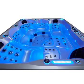 JACUZZI OGRODOWE WANNA SPA741 200x200 BIAŁA PERŁA OBUDOWA SZARA