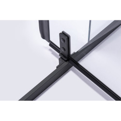 DRZWI PRYSZNICOWE UCHYLNE SH08D DO WNĘKI CZARNE 110 CM 6 MM SH08D-BL-110