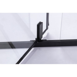 DRZWI PRYSZNICOWE UCHYLNE SH08C DO WNĘKI CZARNE 100 CM 6 MM SH08C-BL-100