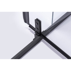 DRZWI PRYSZNICOWE UCHYLNE SH08B DO WNĘKI CZARNE 90 CM 6 MM SH08B-BL-90