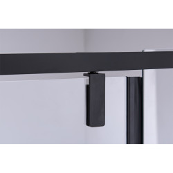 DRZWI PRYSZNICOWE UCHYLNE SH08B DO WNĘKI CZARNE 90 CM 6 MM SH08B-BL-90