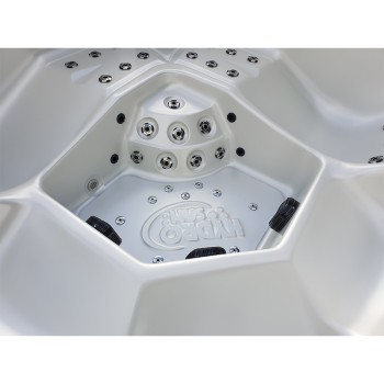 JACUZZI OGRODOWE WANNA SPA741 200x200 BIAŁA PERŁA OBUDOWA SZARA