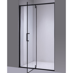 DRZWI PRYSZNICOWE UCHYLNE SH08B DO WNĘKI CZARNE 90 CM 6 MM SH08B-BL-90