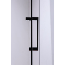 DRZWI PRYSZNICOWE UCHYLNE SH08B DO WNĘKI CZARNE 90 CM 6 MM SH08B-BL-90