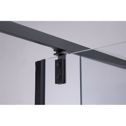 DRZWI PRYSZNICOWE UCHYLNE SH08B DO WNĘKI CZARNE 90 CM 6 MM SH08B-BL-90