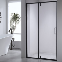 DRZWI PRYSZNICOWE UCHYLNE SH08B DO WNĘKI CZARNE 90 CM 6 MM SH08B-BL-90