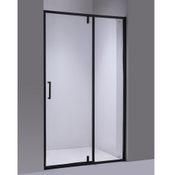 DRZWI PRYSZNICOWE UCHYLNE SH08B DO WNĘKI CZARNE 90 CM 6 MM SH08B-BL-90