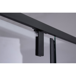 DRZWI PRYSZNICOWE UCHYLNE SH08B DO WNĘKI CZARNE 90 CM 6 MM SH08B-BL-90