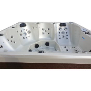 JACUZZI OGRODOWE WANNA SPA741 200x200 BIAŁA PERŁA OBUDOWA SZARA