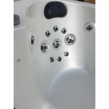 JACUZZI OGRODOWE WANNA SPA741 200x200 BIAŁA PERŁA OBUDOWA SZARA