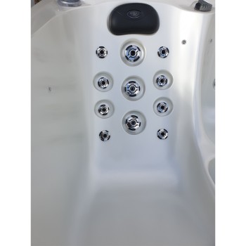 JACUZZI OGRODOWE WANNA SPA741 200x200 BIAŁA PERŁA OBUDOWA SZARA