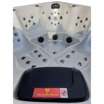 JACUZZI OGRODOWE WANNA SPA741 200x200 BIAŁA PERŁA OBUDOWA SZARA