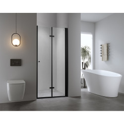 DRZWI PRYSZNICOWE SH01D CZARNE 110 CM 6MM SH01D-BL-110