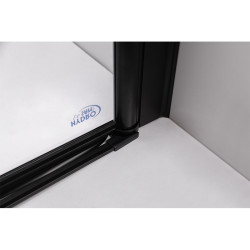 DRZWI PRYSZNICOWE SH01D CZARNE 110 CM 6MM SH01D-BL-110