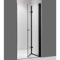 DRZWI PRYSZNICOWE SH01D CZARNE 110 CM 6MM SH01D-BL-110