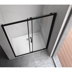 DRZWI PRYSZNICOWE KZ14C CZARNE 115-120 CM 6 MM KZ14C-BL-120