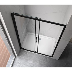 DRZWI PRYSZNICOWE KZ14A CZARNE 95-100 CM 6 MM KZ14A-BL-100