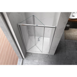 DRZWI PRYSZNICOWE KZ11E CHROM 120 CM 6 MM KZ11E-120