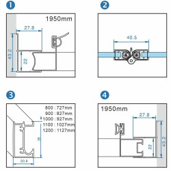 DRZWI PRYSZNICOWE KZ11E CHROM 120 CM 6 MM KZ11E-120