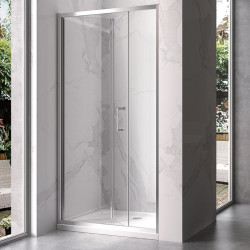 DRZWI PRYSZNICOWE KZ11E CHROM 120 CM 6 MM KZ11E-120