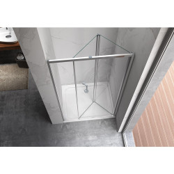 DRZWI PRYSZNICOWE KZ11B CHROM 90 CM 6 MM KZ11B-90