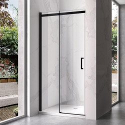 DRZWI PRYSZNICOWE KZ09D CZARNE 125-130 CM 8 MM KZ09D-BL-130