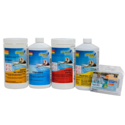 CHEMIA ZESTAW DO BASENU JACUZZI AKTYWNY TLEN PH MINUS ODPIENIACZ TESTER WHIRLPOOL SET1 STARTER-WHIRL-SET-1