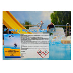 CHEMIA ZESTAW DO BASENU CHLOR SZOK PH MINUS FLOCKFIX ALBA TESTER STARTER SET2 STARTER-SET-2