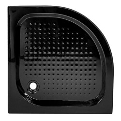 BRODZIK PRYSZNICOWY PÓŁOKRĄGŁY WYSOKI SXL01A CZARNY 80x80 CM SXL01A-BL-80