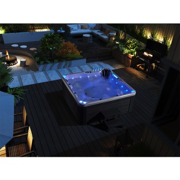 JACUZZI OGRODOWE WANNA SPA741 200x200 CAPPUCINO OBUDOWA KAWA
