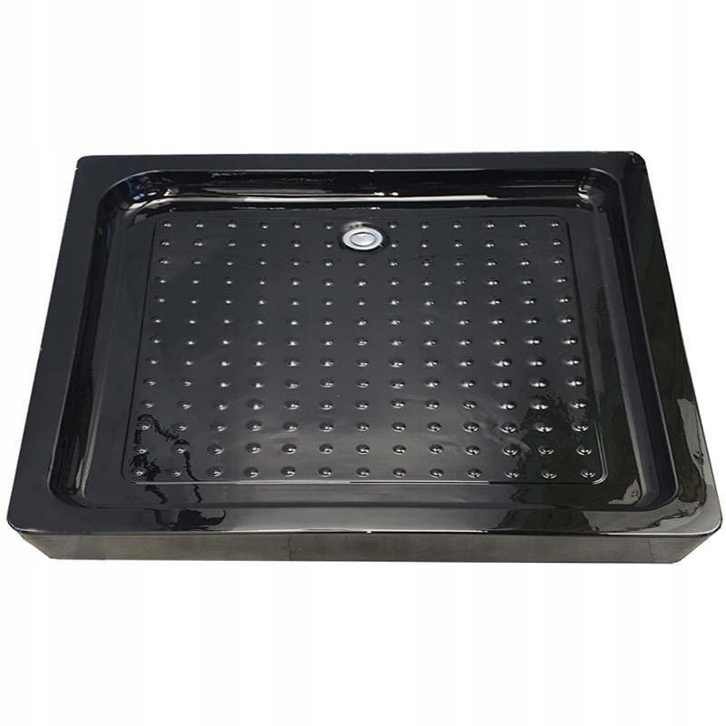 BRODZIK PRYSZNICOWY PROSTOKĄTNY WYSOKI SXL03C CZARNY 100x80 CM SXL03C-BL-100X80