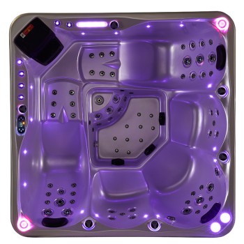 JACUZZI OGRODOWE WANNA SPA741 200x200 CAPPUCINO OBUDOWA KAWA