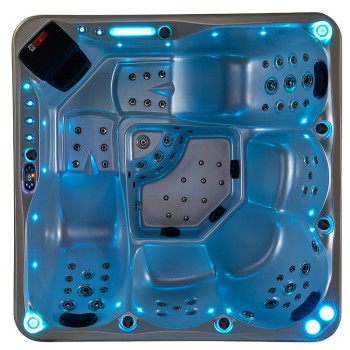 JACUZZI OGRODOWE WANNA SPA741 200x200 CAPPUCINO OBUDOWA KAWA