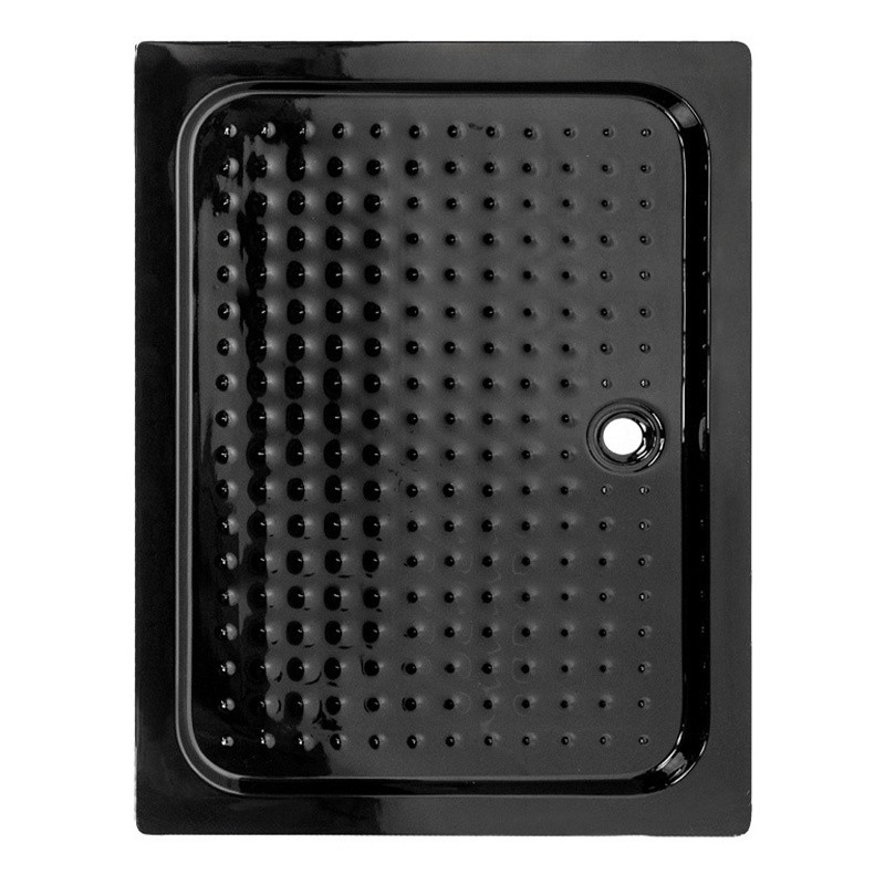 BRODZIK PRYSZNICOWY PROSTOKĄTNY WYSOKI SXL03B CZARNY 90x80 CM SXL03B-BL-90X80
