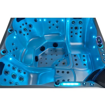 JACUZZI OGRODOWE WANNA SPA741 200x200 CAPPUCINO OBUDOWA KAWA