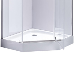 BRODZIK PRYSZNICOWY PIĘCIOKĄTNY WYSOKI SXL07B BIAŁY 90x90 CM SXL07B-WH-90
