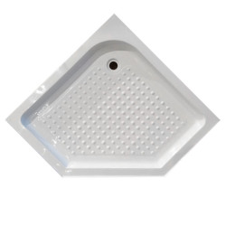 BRODZIK PRYSZNICOWY PIĘCIOKĄTNY WYSOKI SXL07B BIAŁY 90x90 CM SXL07B-WH-90