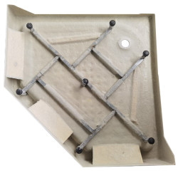 BRODZIK PRYSZNICOWY PIĘCIOKĄTNY WYSOKI SXL07B BIAŁY 90x90 CM SXL07B-WH-90