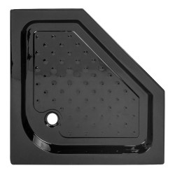 BRODZIK PRYSZNICOWY PIĘCIOKĄTNY WYSOKI SXL07A CZARNY 80x80 CM SXL07A-BL-80