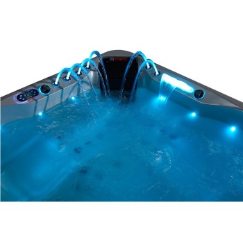 JACUZZI OGRODOWE WANNA SPA741 200x200 CAPPUCINO OBUDOWA KAWA
