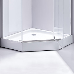 BRODZIK PRYSZNICOWY PIĘCIOKĄTNY WYSOKI SXL07A BIAŁY 80x80 CM SXL07A-WH-80