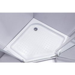 BRODZIK PRYSZNICOWY PIĘCIOKĄTNY WYSOKI SXL07A BIAŁY 80x80 CM SXL07A-WH-80